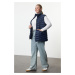 Trendyol Curve Navy Blue Regular Fit Pocket Zipper Vest