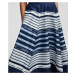 Sukně karl lagerfeld printed umbrella stripe skirt modrá