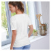 Blancheporte Dámské tričko s potiskem "Amour" bílá