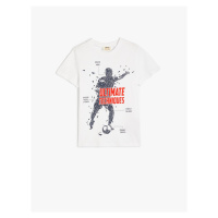 Koton Football Printed T-Shirt Short Sleeve Crew Neck Cotton