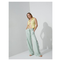 Koton Melis Ağazat X Cotton - Viscose Cargo Pants With Pockets