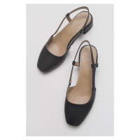 LuviShoes 66 Women's Black Skin Sandals