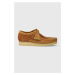 Semišové polobotky Clarks Originals Wallabee pánské, hnědá barva, 26175917