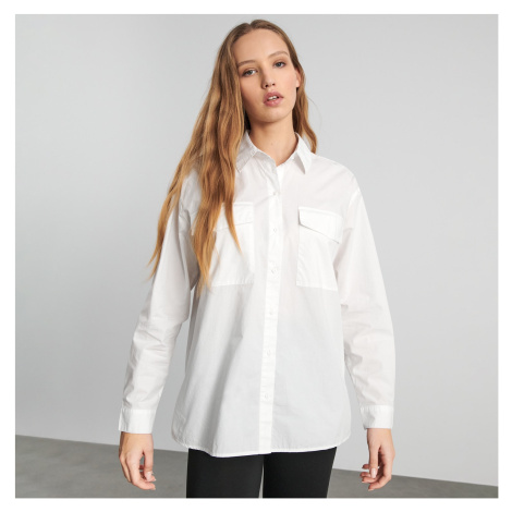 Sinsay - Košile s kapsami - Bílá