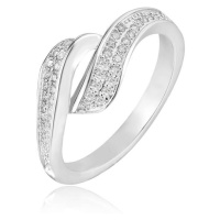 Beneto Stříbrný prsten s krystaly AGG209