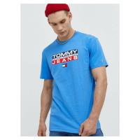 Tommy Jeans pánské modré tričko Athletic