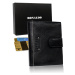 Pánská velká kožená peněženka vertikální se sponou, RFID