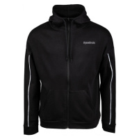 Reebok TRAINING ESSENTIALS PIPING FZ HOODIE Pánská tréninková mikina, černá, velikost