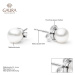 Gaura Pearls Náušnice s černou 5.5-6 mm říční perlou Chloe III, stříbro 925/1000 EFB06/B Černá