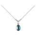 Gaura Pearls Stříbrný náhrdelník s říční perlou Doria Black - stříbro 925/1000 SK21486N/B 40 cm 