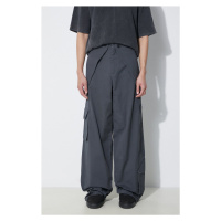 Kalhoty A-COLD-WALL* Overlay Cargo Pant pánské, šedá barva, ve střihu cargo, ACWMB276