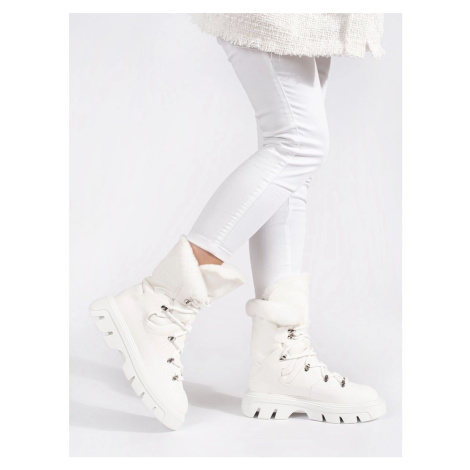 Seastar Designové sněhule bílé dámské na platformě