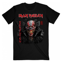 Iron Maiden tričko, Senjutsu Black Cover Vertical Logo Black, pánské