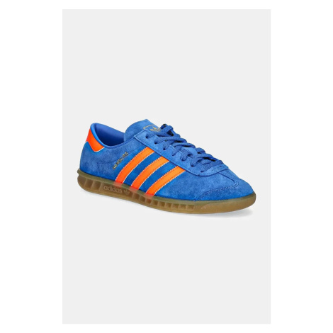 Semišové tenisky adidas Originals Hamburg W modrá barva, IH5471