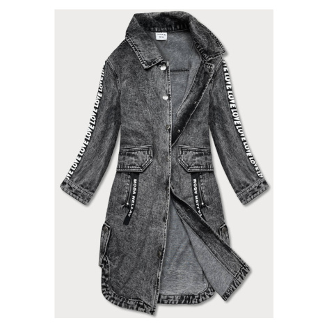 Volná dámská džínová bunda/přehoz přes oblečení (POP7017-K)