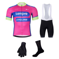 BONAVELO Cyklistický mega set - LAMPRE - bílá/růžová/černá