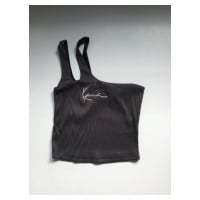 WMNS Top Karl Kani Small Signature One Shoulder Top Bi-Color Rib black/anthracite