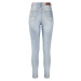 Ladies High Waist Skinny Jeans - authentic blue wash