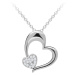 Preciosa Romantický stříbrný náhrdelník Tender Heart s kubickou zirkonií Preciosa 5334 00