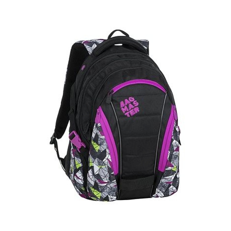 BAGMASTER BAG 9 B studentský batoh - růžovo zelený