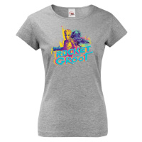 Dámské tričko s potiskem Groot a Rocket  - ideální dárek pro fanoušky Marvel