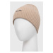 Čepice z vlněné směsi Calvin Klein béžová barva, K60K611401