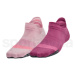 Under Armour UA Breathe 2 No Show Tab 2pk 1370096-669 W - pink