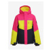 Žluto-růžová holčičí lyžařská bunda s membránou ptx ALPINE PRO SARDARO 4