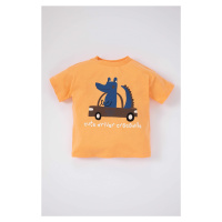 DEFACTO Baby Boy Dinosaur Printed Short Sleeve T-Shirt
