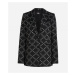 Blejzr karl lagerfeld jacquard punto jacket černá