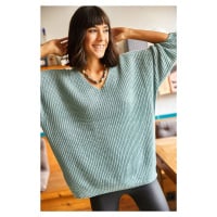 Olalook V-Neck Thessaloniki Knit Oversize Knitwear Sweater