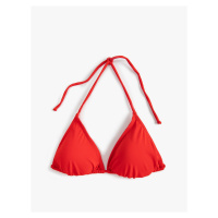 Koton Triangle Bikini Top Halter Neck Covered