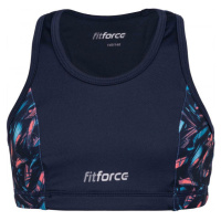 Fitforce REDONDA Dívčí fitness podprsenka, tmavě modrá, velikost