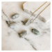 Manoki Ocelový náhrdelník Enrica, amulet měsíční kámen, chirurgická ocel WA620K Zlatá 45 cm + 5 