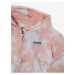 Bílo-růžová holčičí batikovaná mikina se zipem a s kapucí Levi's®
