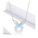 Stříbrný náhrdelník s přívěskem ve tvaru motýlu BSN216 LOAMOER