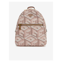 Růžový dámský vzorovaný batoh Guess Vikky