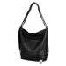 Módní dámský koženkový kabelko-batoh Flora, černá
