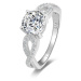 Beneto Stříbrný prsten s třpytivými krystaly AGG204 54 mm