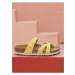 Žluté dámské kožené pantofle Birkenstock Franca