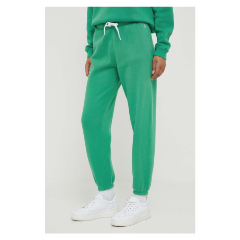 Tepláky Polo Ralph Lauren zelená barva, hladké, 211891560