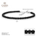 Gaura Pearls Korálkový náramek Joana - černý 2 mm spinel, stříbro 925/1000 214-38B Černá 18 cm +