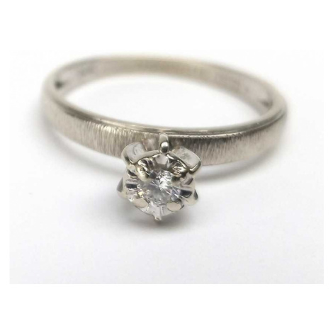 AutorskeSperky.com - Starožitný zlatý prsten s briliantem vzácná ryzost 13.56 kt - S4261