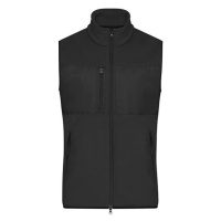James&Nicholson Pánská fleecová vesta JN1310 Black