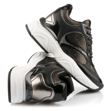 Tenisky karl lagerfeld komet wedge lo lace mix black lthr & textile2