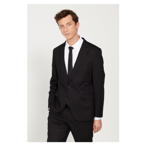 ALTINYILDIZ CLASSICS Men's Black Regular Fit Relaxed Cut Mono Collar Suit AC&Co / Altınyıldız Classics