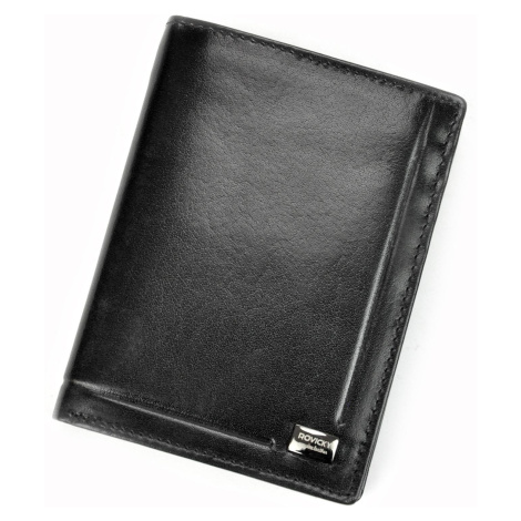Pánská kožená peněženka Rovicky PC-101-BAR RFID černá