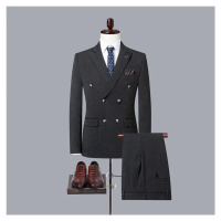 Dvouřadý luxusní oblek Boutique sako a kalhoty