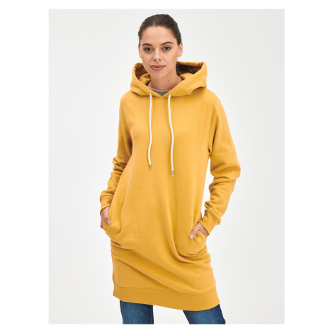 GAP Šaty hoodie swtshirt dress Žlutá