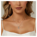 GRACE Silver Jewellery Stříbrný náhrdelník Irene - stříbro 925/1000, zirkon NH-SCN517/85 Stříbrn